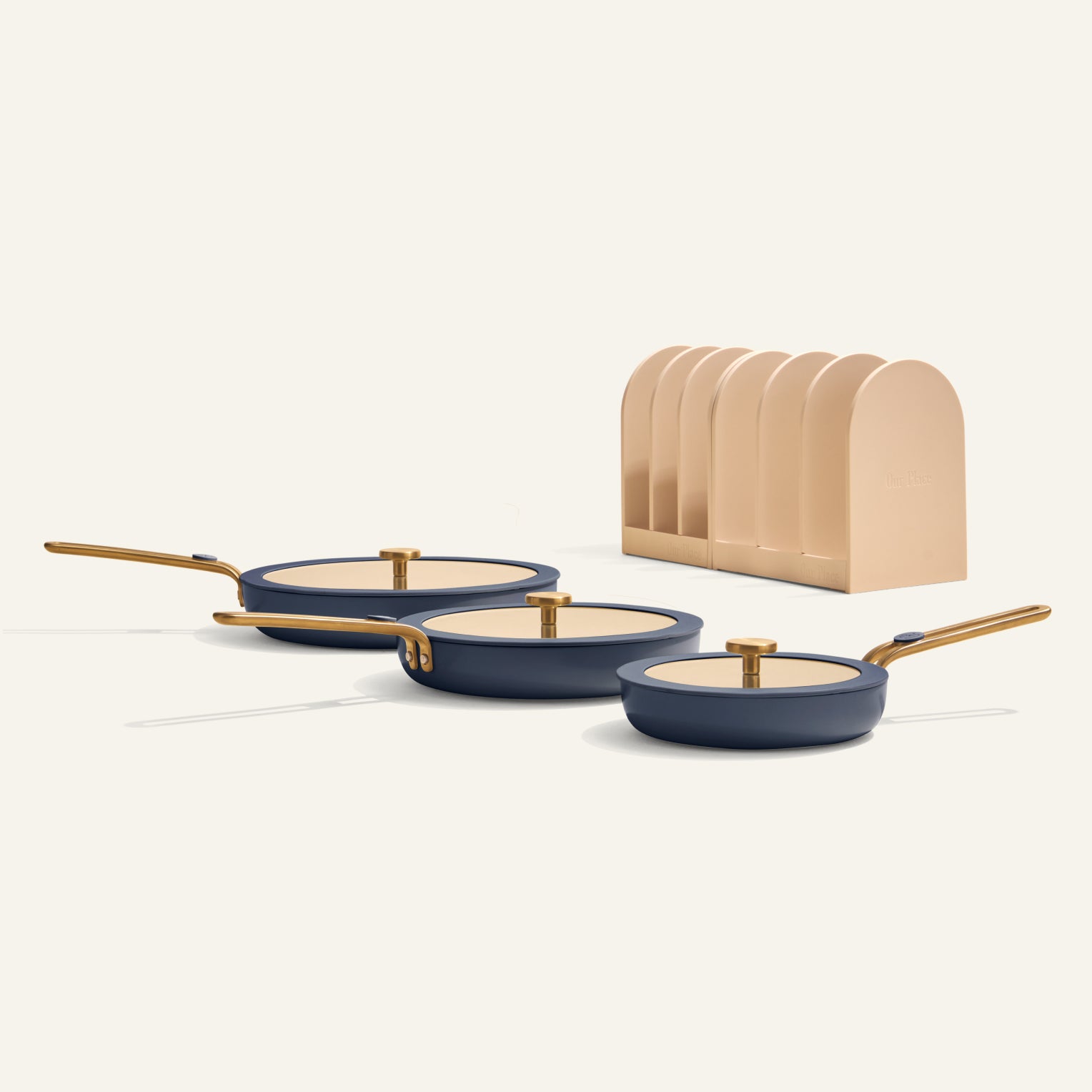 8-Piece Non-Toxic Nonstick Pan Set With Storage–Our Place