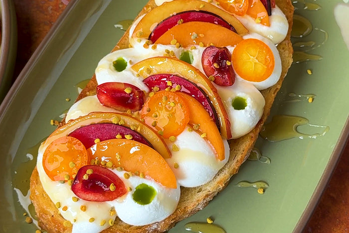 Stone Fruit Ricotta Toast