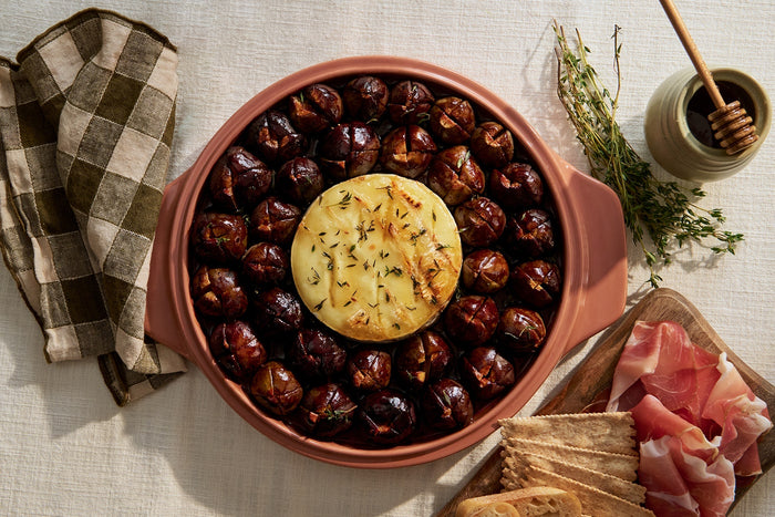 Honey Baked Triple Cream Brie with Fresh Figs