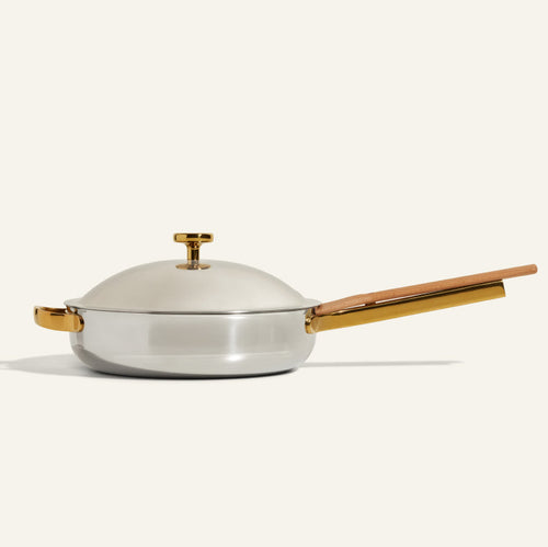 Titanium Always Pan Pro-Beechwood Spatula / Chrome/Gold