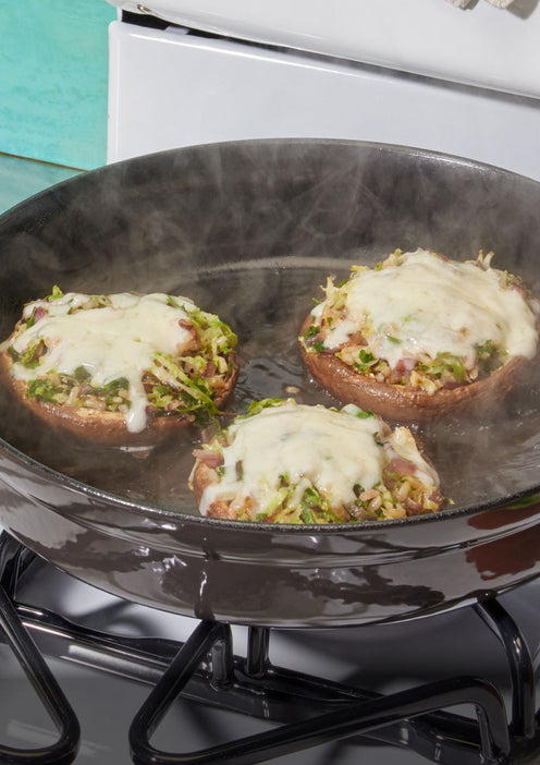 black cast iron always pan searing portobellos