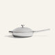 Titanium Always Pan Pro 26 cm 2.0 stainless steel sauté pan with a matching lid, a long handle, and a side helper handle.