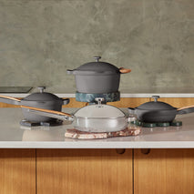 Titanium & Ceramic Cookware Set-Chrome/Char-hover