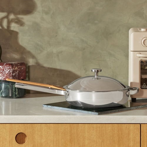 Titanium Always Pan Pro-Beechwood Spatula / Chrome-hover
